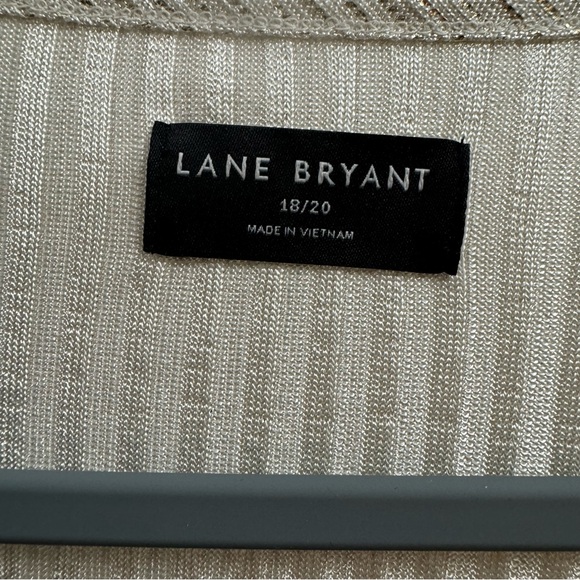 🫧 NWT Lane Bryant Shimmering Shiny Blouse Size 18/20 Color Ivory - Picture 3 of 7